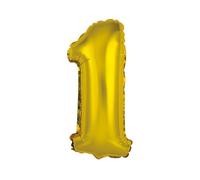 BALLON ALUMINIUM CHIFFRE 1 36CM OR
