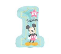 ballon aluminium chiffre 1 mickey 48x71cm bleu - 9916551