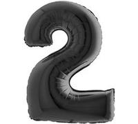 ballon aluminium chiffre 2 102cm noir - 042k-p