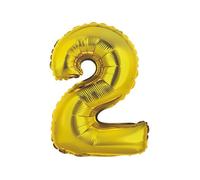BALLON ALUMINIUM CHIFFRE 2 36CM OR