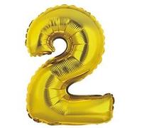 ballon aluminium chiffre 2 36cm or - surprisez vous balmorc02 Jaune G