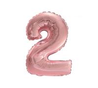 BALLON ALUMINIUM CHIFFRE 2 36CM ROSE GOLD
