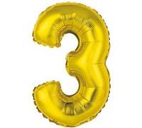 ballon aluminium chiffre 3 36cm or - surprisez vous balmorc03 Jaune G