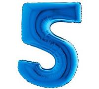 ballon aluminium chiffre 5 102cm bleu - grabo 005b-p Bleu G