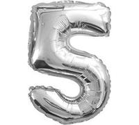 ballon aluminium chiffre 5 36cm argent - surprisez vous balmc05 Gris G