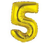 ballon aluminium chiffre 5 36cm or - surprisez vous balmorc05 Jaune G