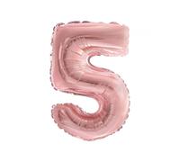 BALLON ALUMINIUM CHIFFRE 5 36CM ROSE GOLD
