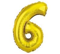 ballon aluminium chiffre 6 36cm or - surprisez vous balmorc06 Jaune G