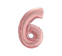BALLON ALUMINIUM CHIFFRE 6 36CM ROSE GOLD