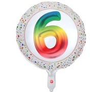 ballon aluminium chiffre 6 âge 45cm multicolore - générique 9288 0-6 Multicolore