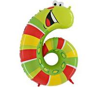 Ballon Aluminium Chiffre 6 Animaloons Chenille 40 102 Cm Grabo Balloons® - Vert vert G