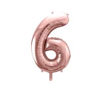 Ballon Chiffre 5 Rose Champagne 90cm - SKYLANTERN - Bonne résistance à l'éclatement - Personnalisable