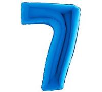 ballon aluminium chiffre 7 102cm bleu - grabo 007b-p Bleu