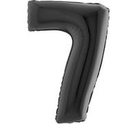 ballon aluminium chiffre 7 102cm noir - 047k-p