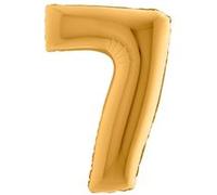 ballon aluminium chiffre 7 102cm or - grabo 027g-p Jaune G