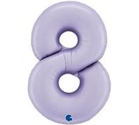 GRABO - BALLON ALUMINIUM CHIFFRE 8 102CM LILAS