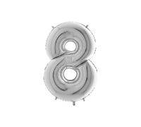 Ballon Aluminium Chiffre 8 Argent 26 66 Cm Grabo Balloons - Argent
