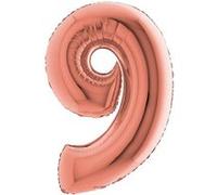 ballon aluminium chiffre 9 102cm or rose - grabo 239rg-p Rose G