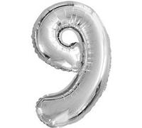 ballon aluminium chiffre 9 36cm argent - surprisez vous balmc09 Gris G