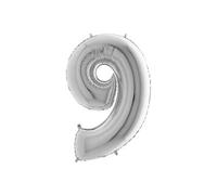 Ballon Aluminium Chiffre 9 Argent 26 66 Cm Grabo Balloons - Argent