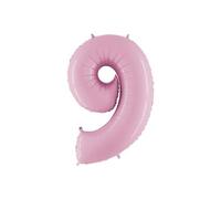 Ballon Aluminium Chiffre 9 Rose Pastel 26 66 Cm Grabo Balloons - Rose