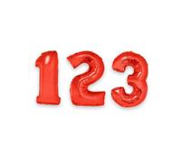 Ballon aluminium chiffre rouge 1 m - Chiffre 2