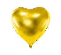 Ballon aluminium COEUR, doré, 61 cm