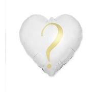 ballon aluminium coeur gender reveal 35cm blanc - sud trading cd7374 Blanc G