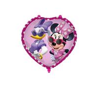 ballon aluminium coeur minnie 45cm rose - lmin94989