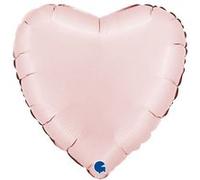 ballon aluminium coeur satin 46cm rose pastel - générique 180000spp-p