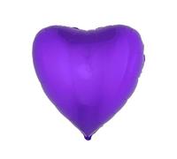 Ballon aluminium coeur violet 45 cm - Violet - Taille Unique