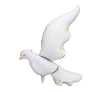 BALLON ALUMINIUM COLOMBE GRACIEUSE 62X90CM BLANC