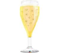 Ballon Aluminium Coupe De Champagne 99 Cm 39 Qualatex® - Jaune - 39 / 99 cm Jaune G