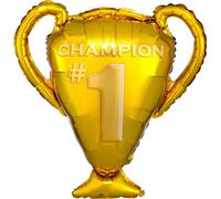 BALLON ALUMINIUM COUPE TROPHÉ CHAMPION 63X71CM OR