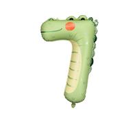 Ballon aluminium crocodile chiffre 7 56 x 85 cm - Vert