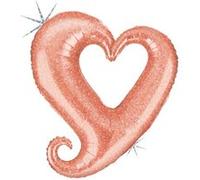 ballon aluminium cur ajouré 94cm or rose - grabo 35641h-p Rose G