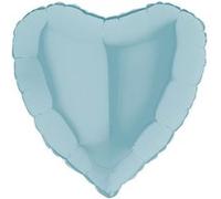 ballon aluminium cur bleu pastel 46 cm - grabo 18021pb-p Bleu G