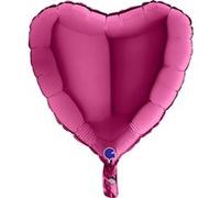 ballon aluminium cur fuchsia 46cm - grabo 18001f-p Rose