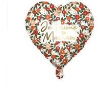 ballon aluminium cur je t'aime maman fleurs 35cm - générique cd8994 Rose G