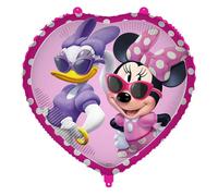 BALLON ALUMINIUM CUR MINNIE 45CM ROSE