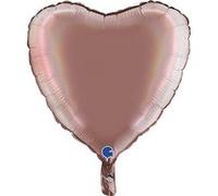 ballon aluminium cur rose holographique rainbow 46 cm - grabo 180p04rhrg-p Rose G