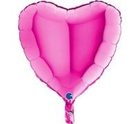 ballon aluminium cur rose magenta 46 cm - grabo 18014m-p Rose