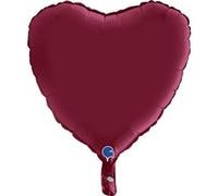 ballon aluminium cur rouge cerise satin 46 cm - grabo 180s03cy-p Rouge G