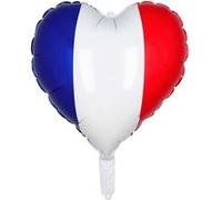 ballon aluminium cur tricolore france 40x45cm - boland 61990 Bleu G