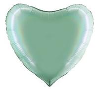 ballon aluminium cur turquoise rainbow 91cm - grabo 360p03rhti-p Bleu G