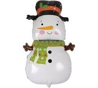 Ballon aluminium de Noël en bonhomme de neige de 60 cm (x1) REF/19115 - ptit clown multicolore