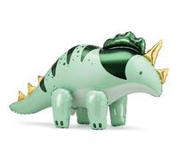 PartyDeco Ballon aluminium Dinosaure Tricératops 93 x 49 cm Vert
