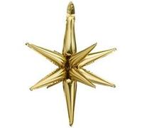 PartyDeco - Ballon Aluminium ÉTOILE 3D 70CM Or