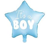 ballon aluminium étoile c'est un garçon 45cm bleu clair - partydeco fb22p-001j Bleu G