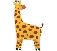 ballon aluminium figurine girafe jungle 57x99cm - grabo 25303-p Jaune G